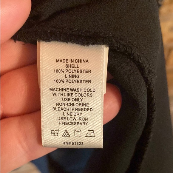 CeCe Black V-Neck w/ Sheer Puff Sleeves Midi Dress - Picture 6 of 7